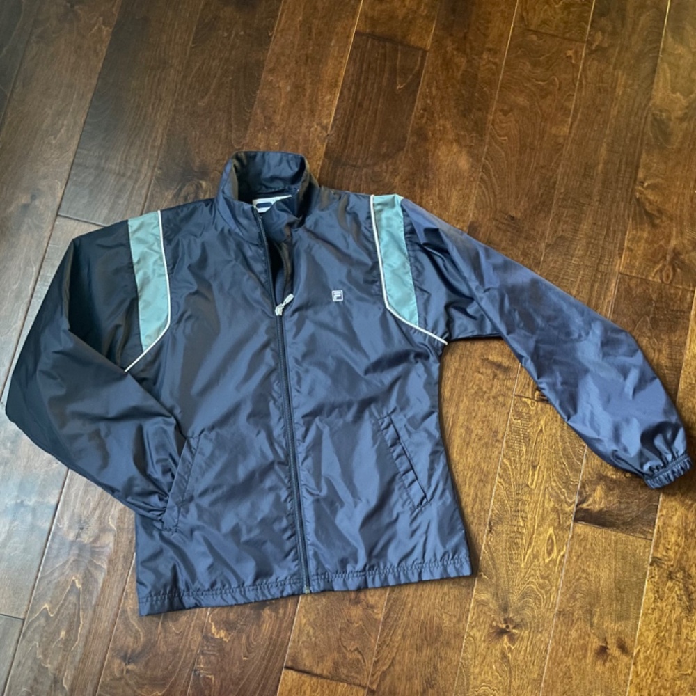 FILA blue windbreaker track jogger jacket